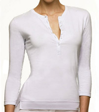 Three Quarter Sleeve Henley Shirt